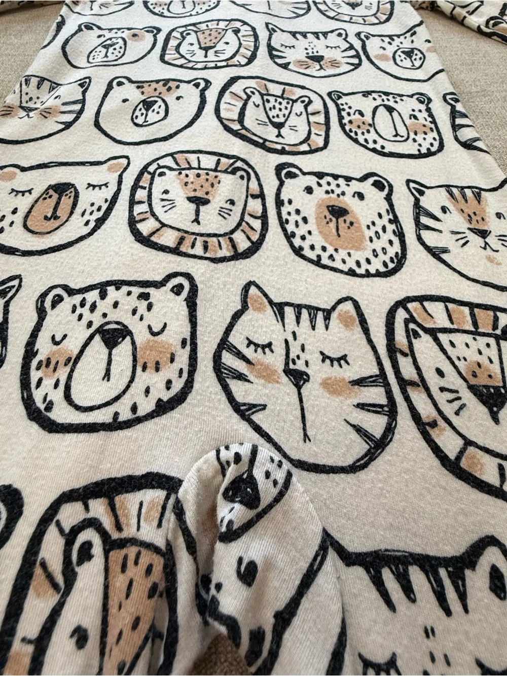 Little Sleepies Lions, Tigers & Bears Zippy 18-24 Months